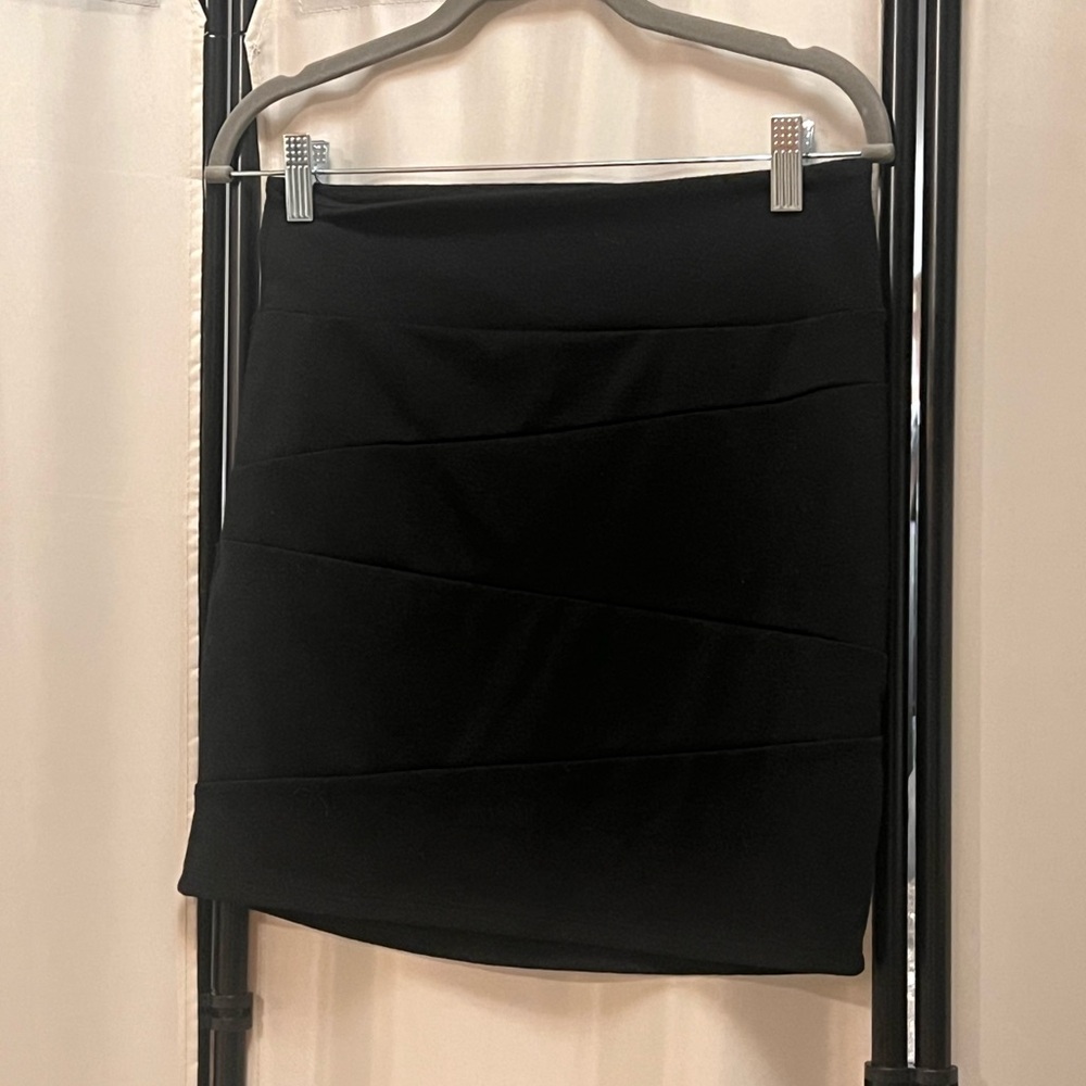 American Eagle Outfitters Black Asymmetrical Pencil Skirt